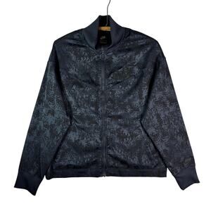 NIKE NSW Wavy Floral Type Print Full-Zip Lightweight Jacket Womens Size XL